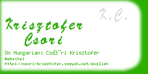 krisztofer csori business card